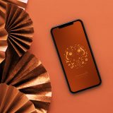 運気アップ開運だるまの待ち受け画像