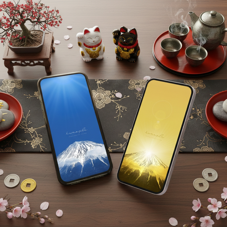 縁起の良い開運富士山の待ち受け画像壁紙