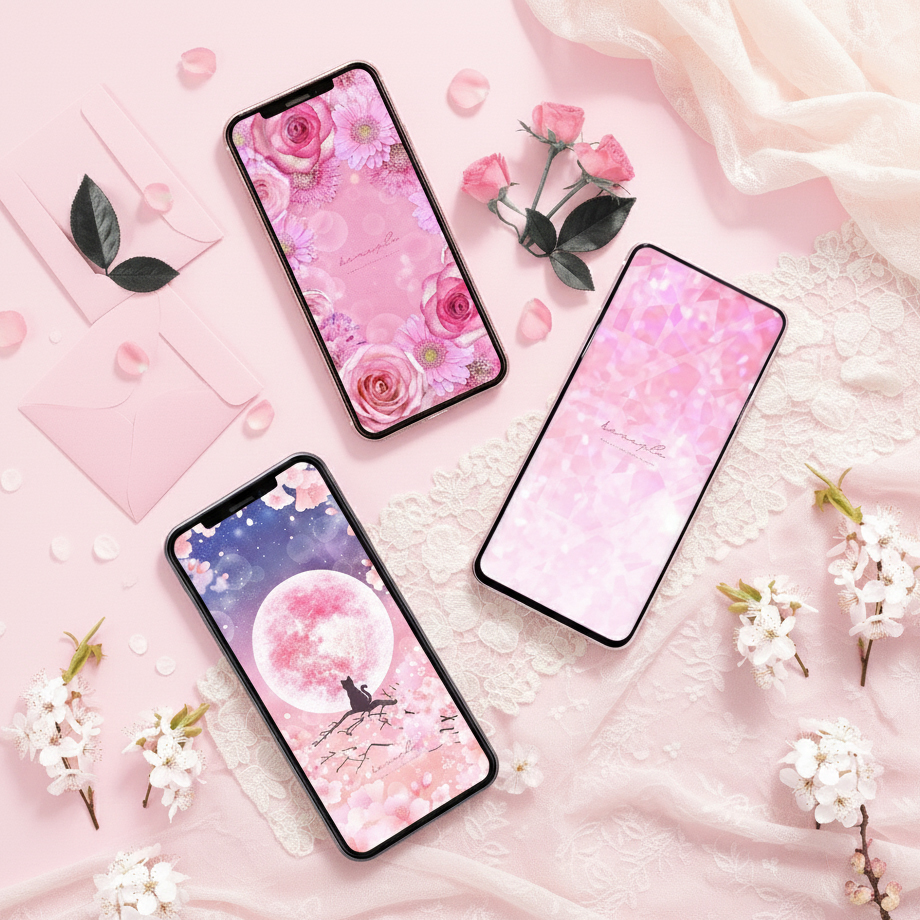 恋愛運アップのおしゃれ可愛いおまじない待ち受け画像