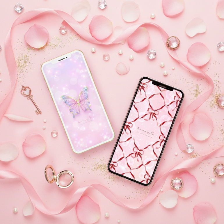 恋愛運アップのおしゃれ可愛いおまじない待ち受け画像