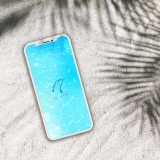 煌めき浄化ブルーウォーター＋数字17待ち受け画像