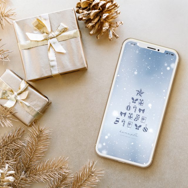 【白雪浄化と幸運オーナメントツリー】❄️🎄雪が舞い降るホワイトクリスマス✨希望と愛を結ぶスマホ待ち受け💫幸福を呼ぶ開運壁紙