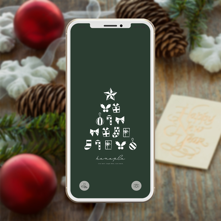 おしゃれな冬のクリスマス待ち受け画像