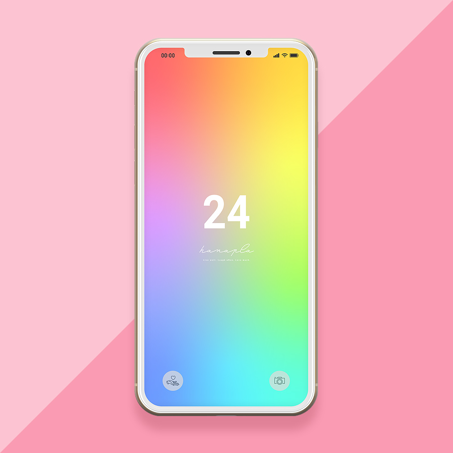 【強力レインボー開運】7色は活力の源！数字24と美しい虹色グラデーション壁紙