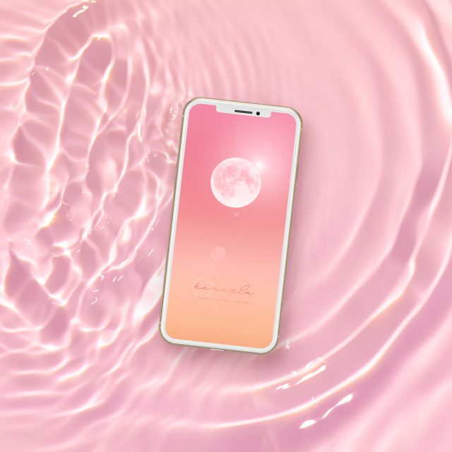 【神秘の満月ストロベリームーン】甘く優しい奇跡を引き寄せて🌕💖願いを届けるピンクの満月待ち受け✨