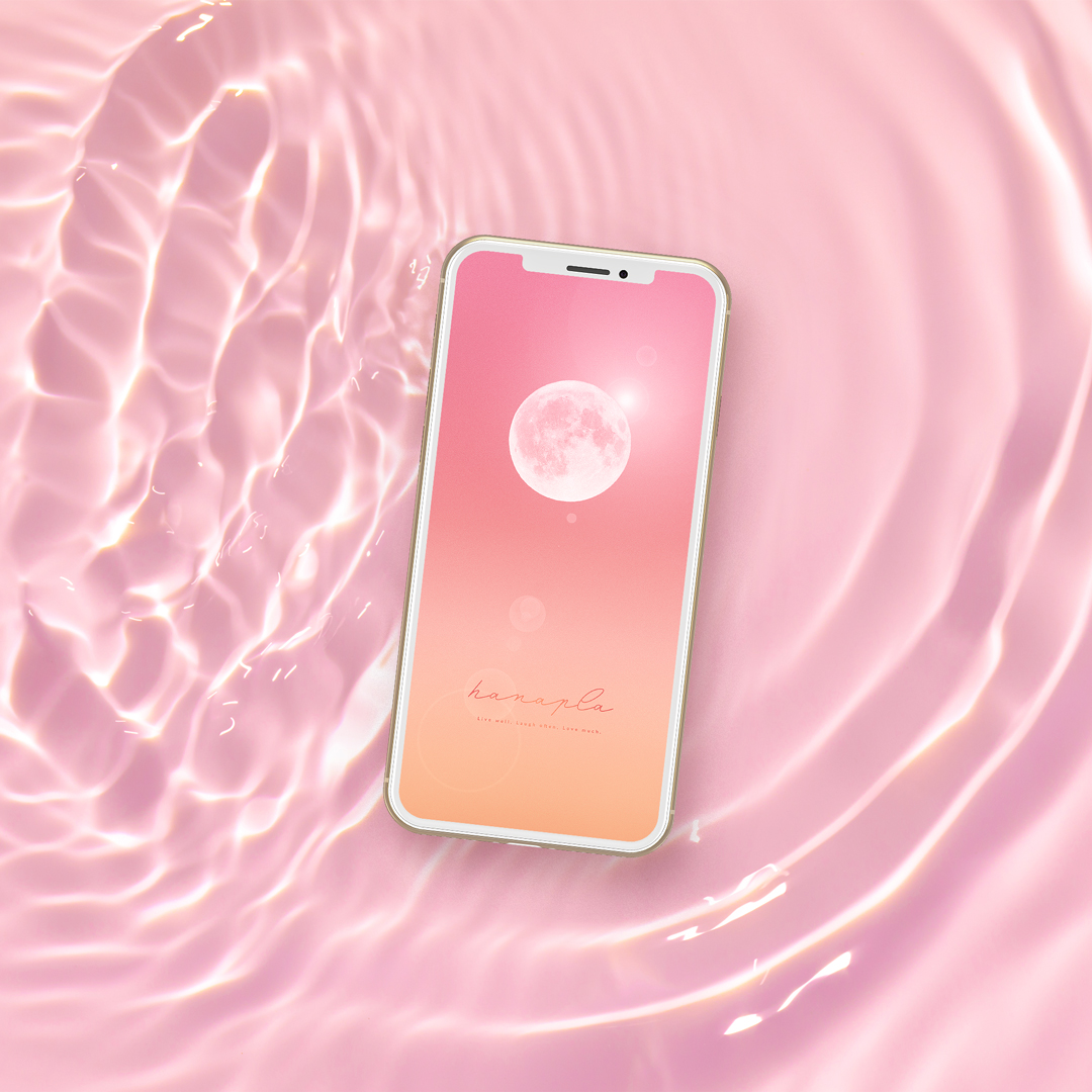 【神秘の満月ストロベリームーン】恋愛運を引き寄せる力！イチゴ色の強力フルムーンのスマホ壁紙