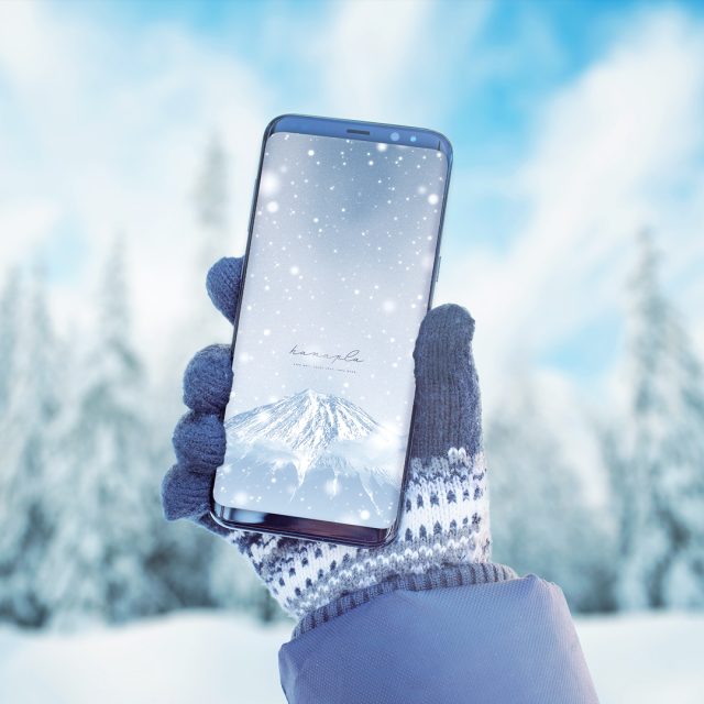 【冬最強美の銀世界富士】❄️白銀に輝く雪と綿雪が舞う幻想の富士山🗻心を清め幸福を呼ぶ開運スマホ壁紙✨