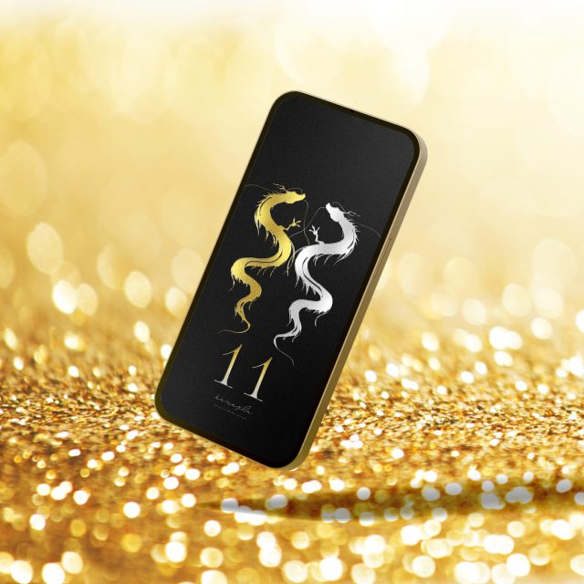 【超強運の金銀双龍＋数字11】幸運ダブル掴み！金龍・銀龍の「双龍」の最強スマホ壁紙