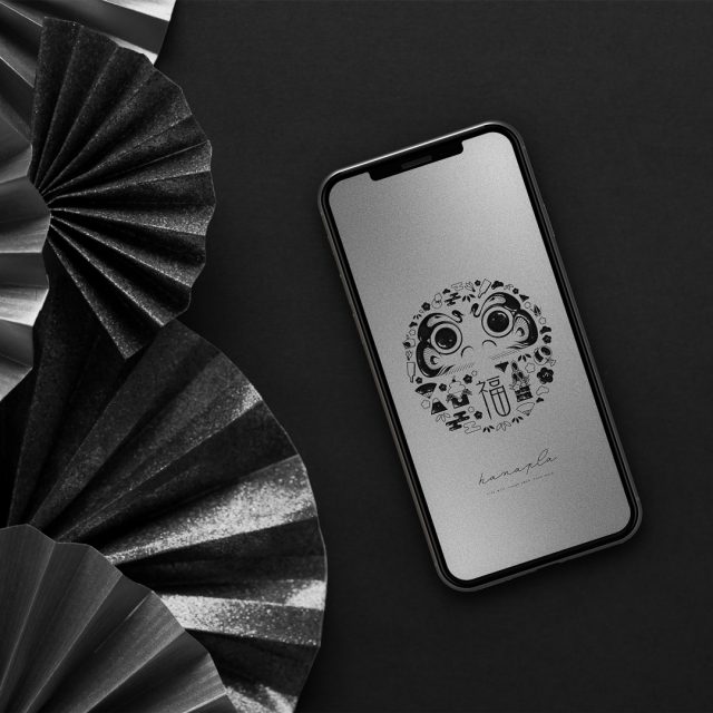 【無敵ブラック達磨】商売繁盛＆黒字経営＆厄除けの黒「漆黒だるまと縁起物」の最強待ち受け画像