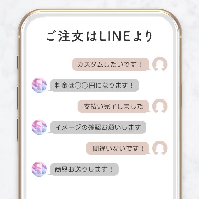 オリジナル待ち受けカスタム依頼の流れ