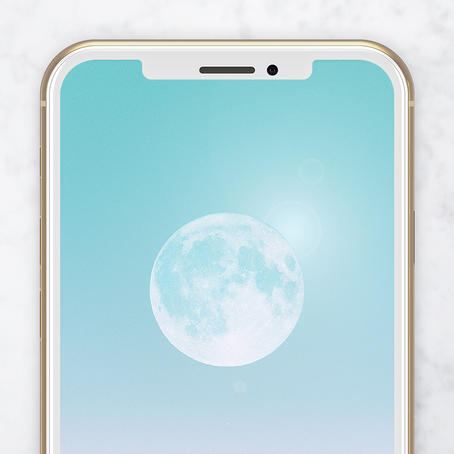 【神秘の満月パステルムーン】優しさを引き寄せる🌕🎀癒しの空に願いを込めて…ふんわり輝く恋運アップ壁紙✨