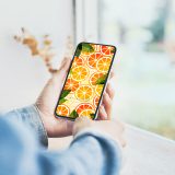 【フルーツリングの果実オレンジ】🍊ビタミンカラーで元気チャージ✨爽やかな毎日を彩るスマホ待ち受け画像🌿