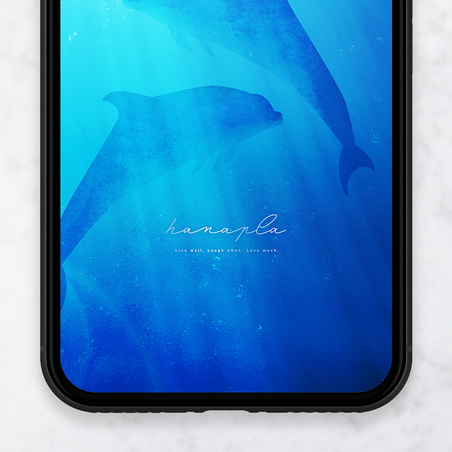 【ブルーイルカの浄化海中ヒーリング】心を整えリセットする🐬💙透明感あふれるスマホ壁紙✨