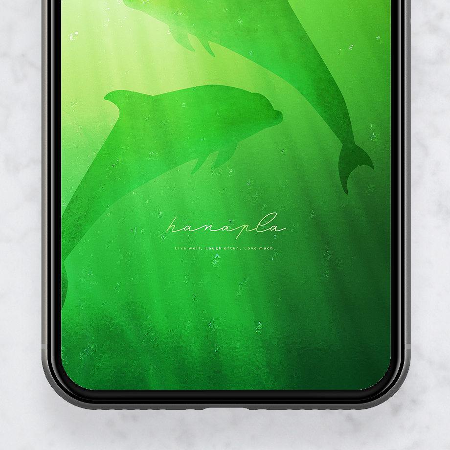 【グリーンイルカの深呼吸海中ヒーリング】癒しと再生をもたらす🐬🌿スマホ壁紙で心をリセット✨