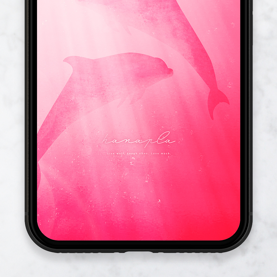 【ピンクイルカの恋愛海中ヒーリング】ときめきと愛を引き寄せる🐬💗優しさあふれるスマホ壁紙✨