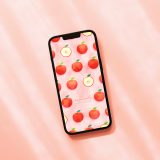 【幸せ実る開運フルーツりんご】🍎願いが叶う！赤い果実で恋愛運もアップする華やかスマホ壁紙♪