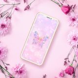 【キラキラ舞う🦋ピンクアゲハ】夢叶うスマホ壁紙💎幸運を呼ぶグラデーション💖✨