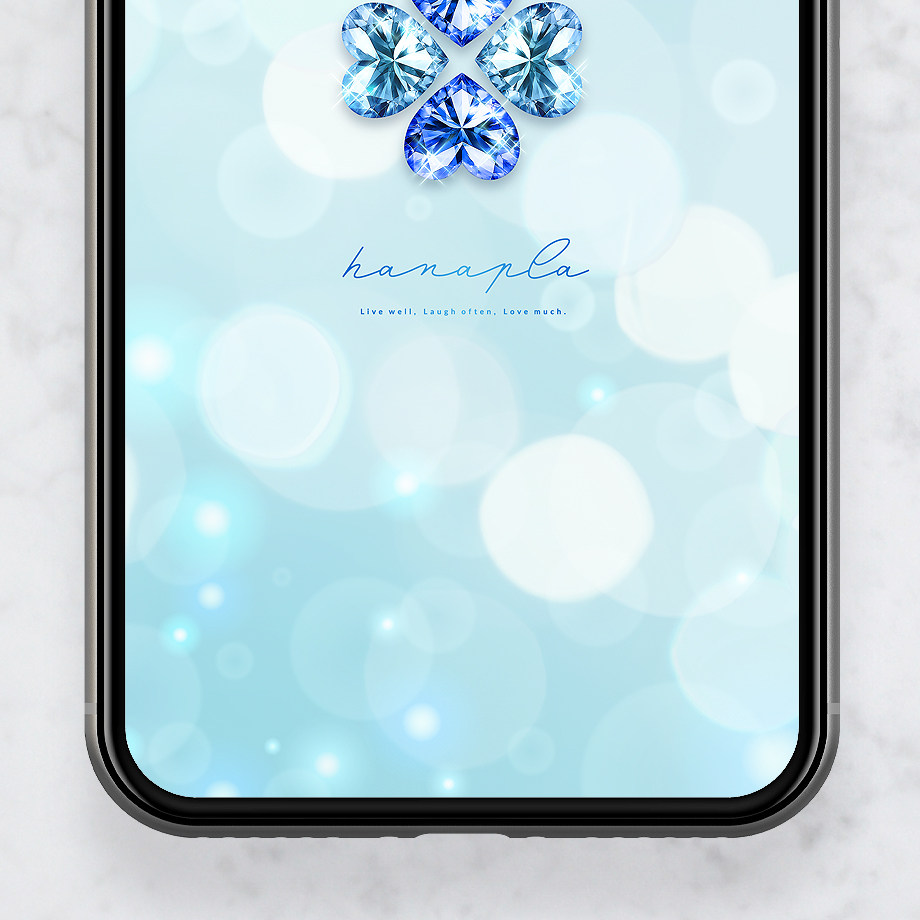 【四つ葉ジュエリーのブルー】幸運呼び込む💎ブルーサファイア＆アクアマリンの輝き✨透明感あふれる癒しの待ち受け💙