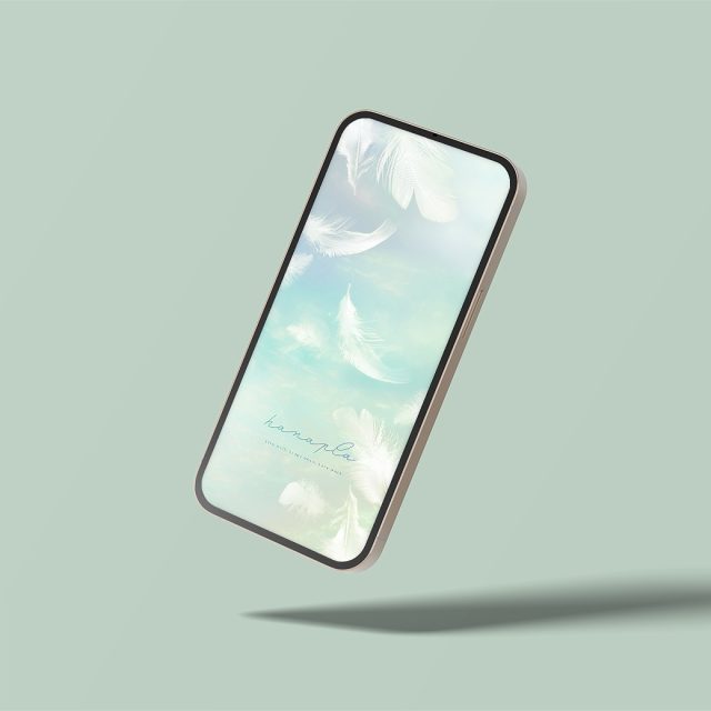 【天使の白い羽根エメラルドグリーン】癒しの風に包まれるスマホ壁紙🪽大天使ラファエルのヒーリングパワー✨