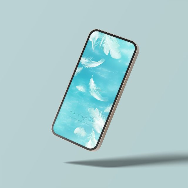 【天使の白い羽根ターコイズブルー】癒しと祈りを運ぶスマホ壁紙🪽大天使サンダルフォンの愛に包まれて✨