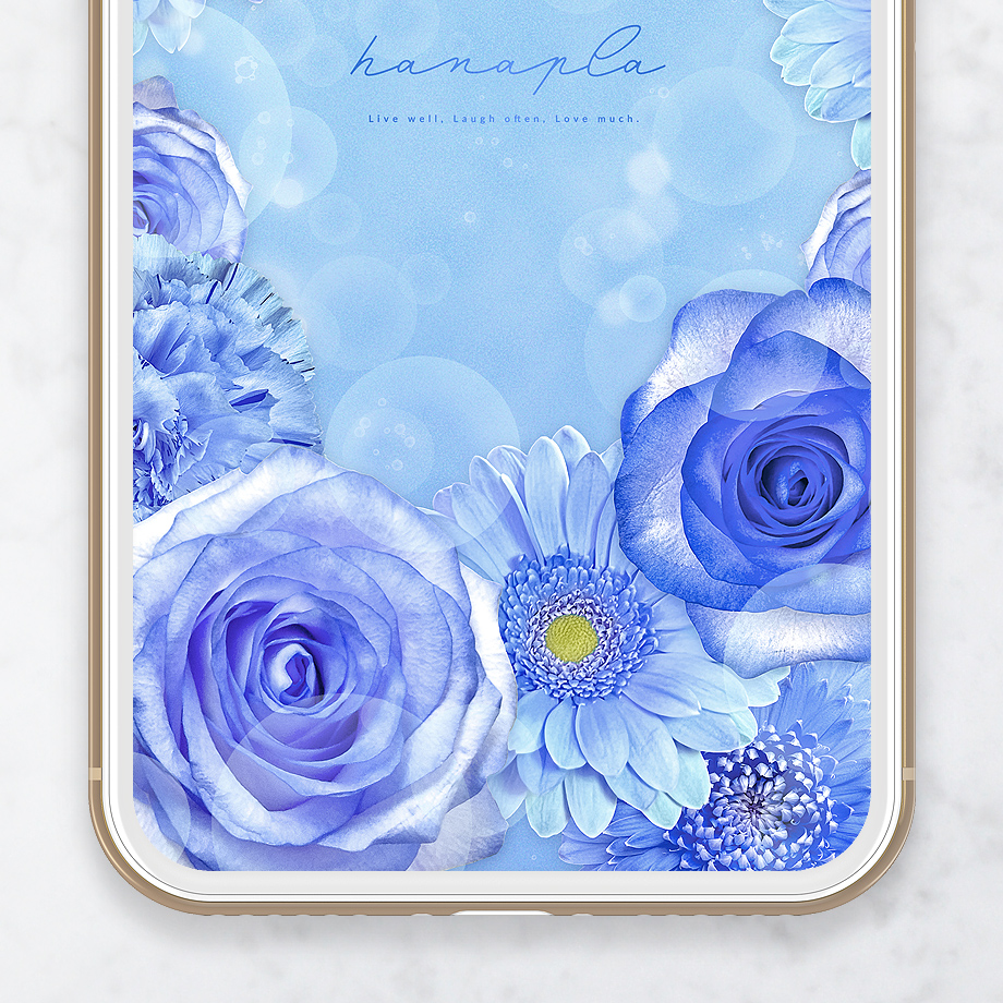【キラ盛りブルーフラワー】癒しと幸運を呼ぶ💙華やか壁紙✨スマホ待ち受けに