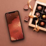 【キラキラ濃厚ショコラ】甘くとろけるビターブラウン✨心を癒すチョコレートのスマホ待ち受け画像🍫💖