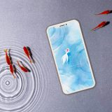 【金運招く白金魚】水彩の癒しと幸運✨美しい水中を泳ぐ白金魚が金運と浄化を呼び込むスマホ待ち受け画像💖