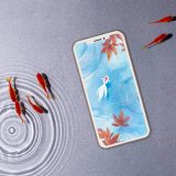 【金運招く白金魚と紅葉モミジ】秋色に染まる癒しの水面🍁金運と心を整える開運スマホ壁紙🐟✨