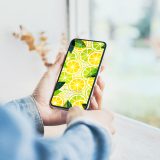 【フルーツリングの果実レモン】爽やかイエローで気分もリフレッシュ🍋✨元気と幸運を運ぶスマホ壁紙💛