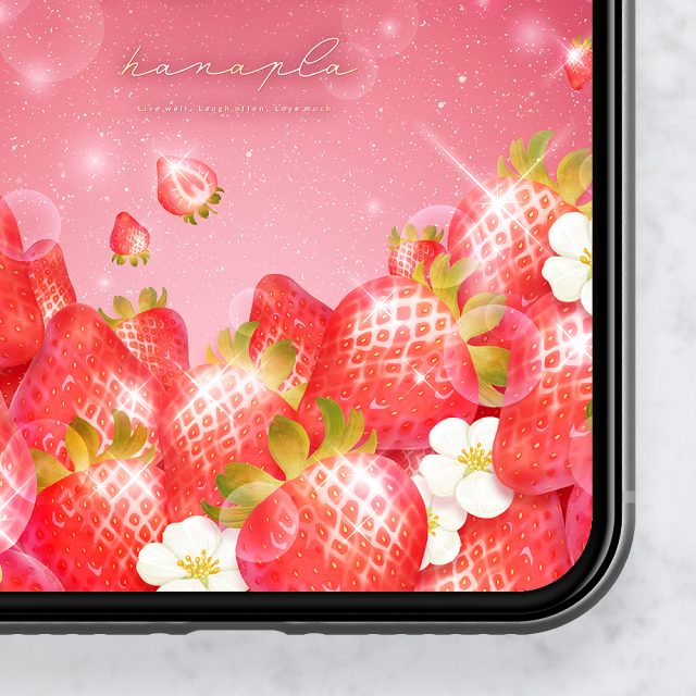 【ピンクの魔法ストロベリームーン】心ときめく満月の夜に願いをかけて🌕🍓幸せ引き寄せスマホ壁紙💖