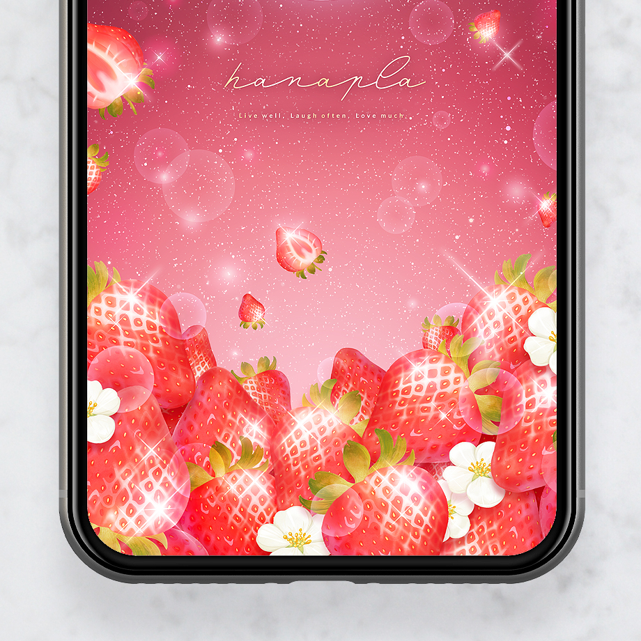 【ピンクの魔法ストロベリームーン】心ときめく満月の夜に願いをかけて🌕🍓幸せ引き寄せスマホ壁紙💖