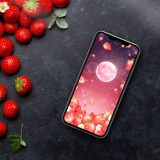 【果実の宝石とストロベリームーン】心ときめく満月の夜に願いをかけて🌕🍓幸せ引き寄せスマホ壁紙💖