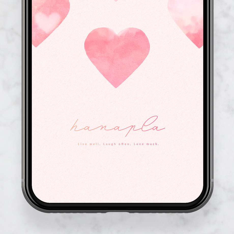 【ピンク水彩ハート】恋愛運アップに導く💘やさしい彩りの癒し待ち受け画像🌸スマホ壁紙で恋の願いを叶える✨