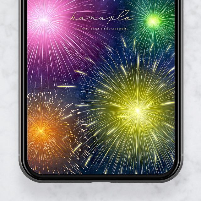 【七色の奇跡🎆虹花火】✨願いを夜空に咲かせる開運スマホ壁紙🌈華やぐ七色の光で心と運気を満たす待ち受け画像