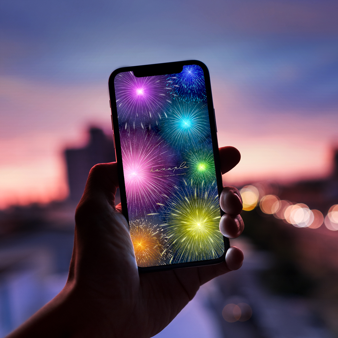 【七色の奇跡🎆虹花火】✨願いを夜空に咲かせる開運スマホ壁紙🌈華やぐ七色の光で心と運気を満たす待ち受け画像