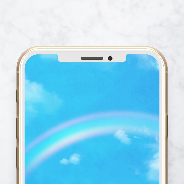 【しあわせな虹と青空】七色の願いが舞い降りる✨心晴れやかに幸運を呼び込むスマホ待ち受け画像📱💙