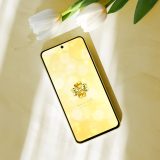 【四つ葉ジュエリーのイエロー】✨幸運を引き寄せるシトリン＆ダイヤの輝き💎前向きな笑顔と豊かさを呼ぶスマホ待ち受け壁紙🌸
