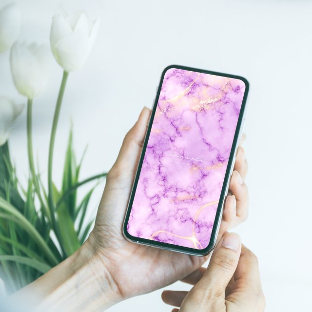 【美の極みアメジストパープル大理石】💜金色の煌めきが幸福を呼ぶ✨高級感あふれる大人女性の開運スマホ壁紙💎