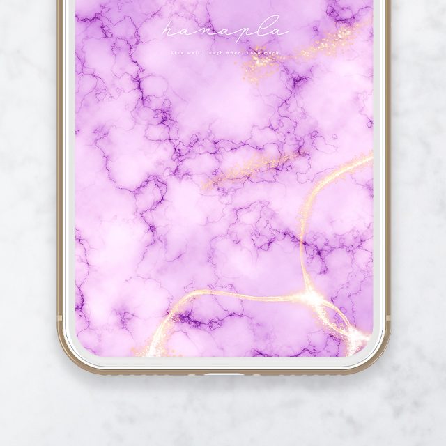 【美の極みアメジストパープル大理石】💜金色の煌めきが幸福を呼ぶ✨高級感あふれる大人女性の開運スマホ壁紙💎