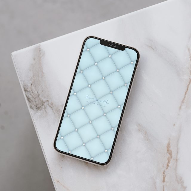 【守護の宝石とくすみブルーキルト】✨心を浄化し愛情運アップ💎上品で幸福を呼ぶスマホ待ち受け壁紙💐