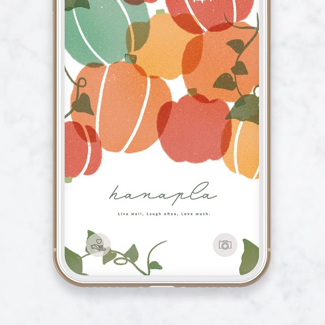 【ハロウィンの魔法かぼちゃ】🎃オータムカラーで幸運を呼び込むレトロポップなジャック・オー・ランタン待ち受け🌿✨