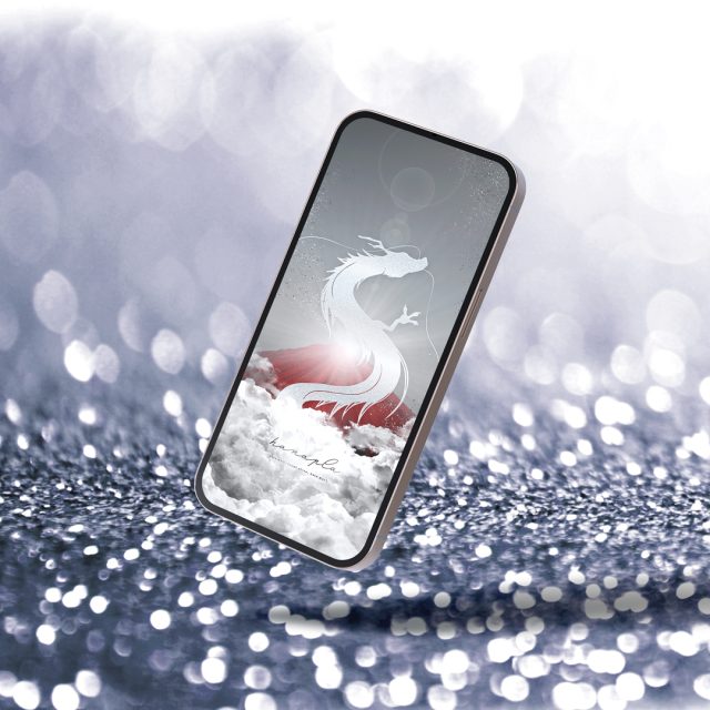 【最強無敵！銀雲ダイヤモンド赤富士銀龍王】✨天翔ける銀龍が導く奇跡の光🌕赤富士×銀雲×太陽の神聖な輝きが、あなたの運命を浄化し幸福へ導くスマホ待ち受け💫