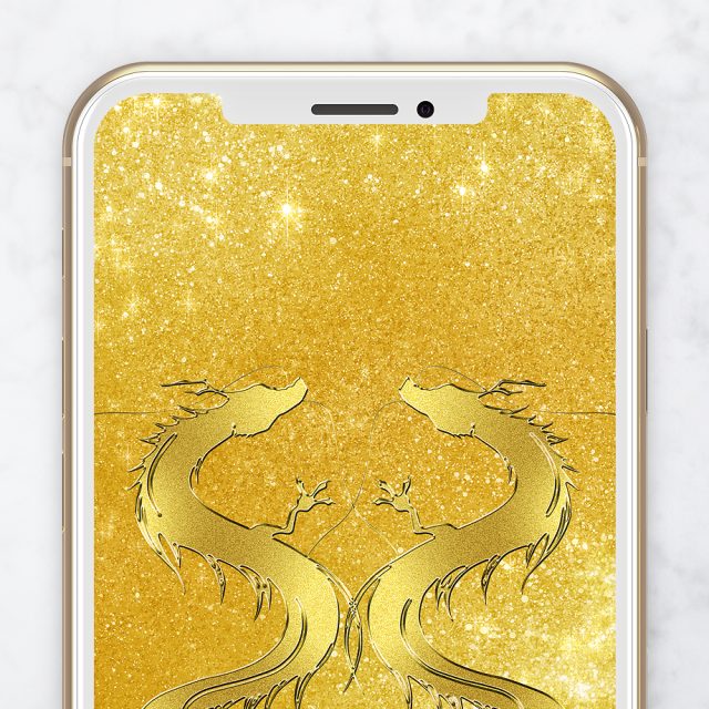 【最強調和金運三重奏！黄金双龍神】✨二柱の金龍が放つ黄金の輝き🐉金運・繁栄・幸福を同時に奏でる、神光きらめく最強開運待ち受け💎🌕