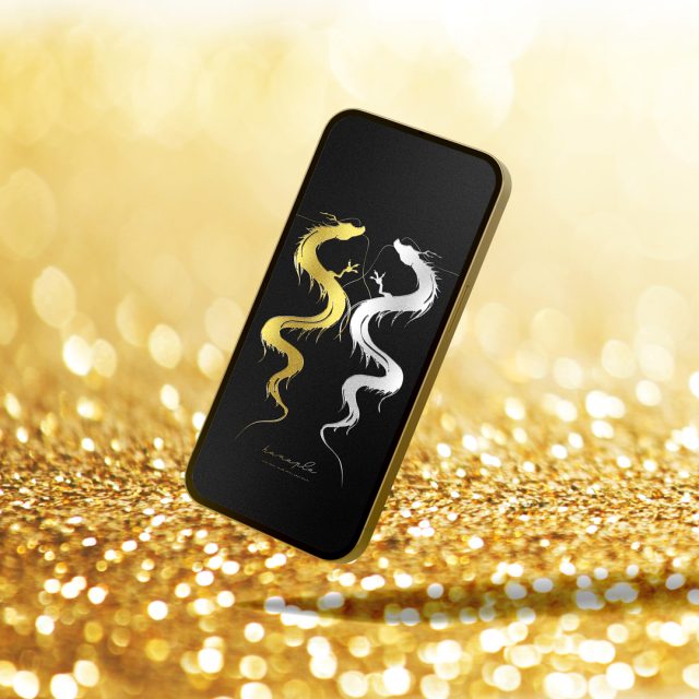 【神光放つ最強調和！金銀双龍神】✨金龍と銀龍が放つ神聖な光🐉陰陽の調和が運命を整え、幸運・金運・縁運を同時に高める最強開運待ち受け💎🌕