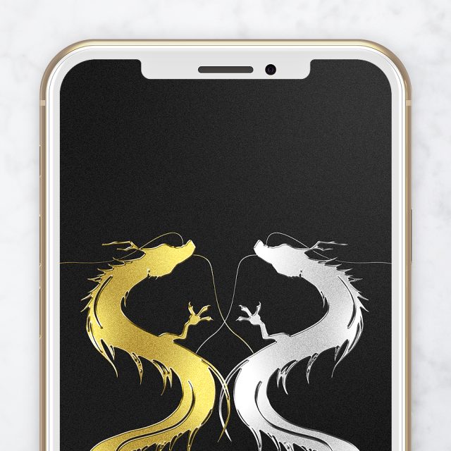 【神光放つ最強調和！金銀双龍神】✨金龍と銀龍が放つ神聖な光🐉陰陽の調和が運命を整え、幸運・金運・縁運を同時に高める最強開運待ち受け💎🌕