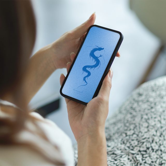 【五龍の一柱!神聖なる青龍神】🌊東方を守護し、浄化と飛躍を司る蒼の龍🐉清らかな青の光が運気の流れを整え、希望と幸運の風を呼び込む開運待受✨💎