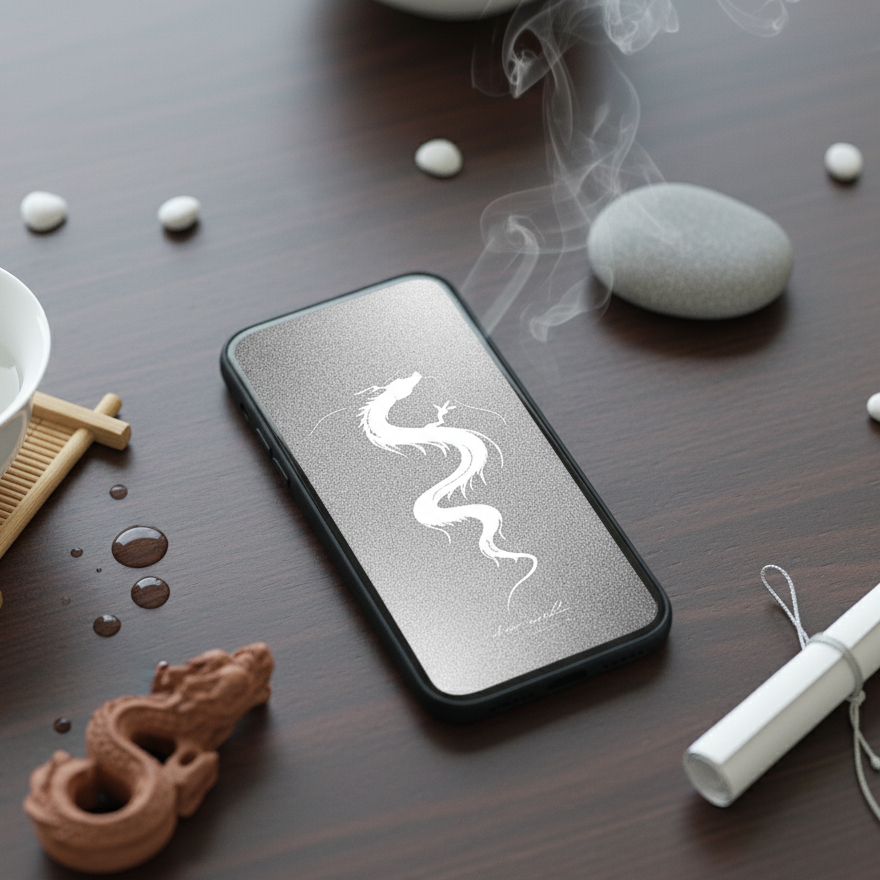 【五龍の一柱!神光宿る白龍神】💎聖なる白の光が、心と運を清める🐉過去の不安を浄化し、新たな始まりへ導く白龍の神聖なエネルギーを宿した開運待受✨🌈