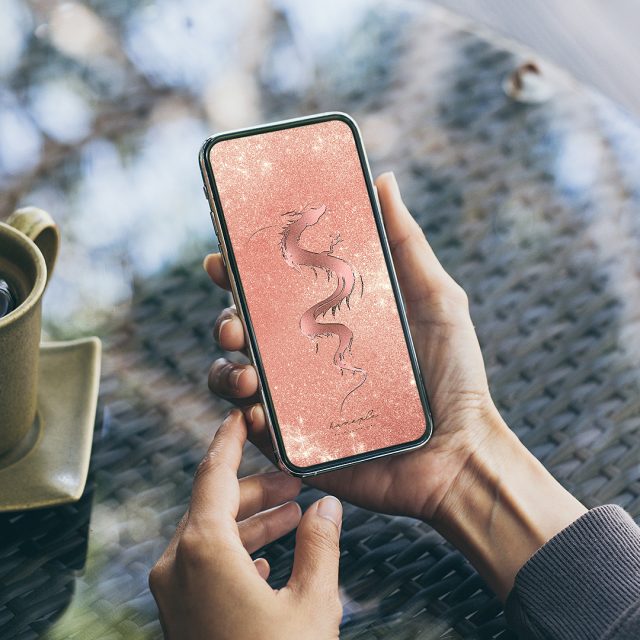 【神光宿る！幸運昇る桃金龍神】🐉煌めくピンクゴールドの光✨愛と金運を同時に呼び込む開運待ち受け💖