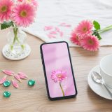 【愛を咲かせるピンクガーベラ・恋のピンク背景】💖優しい光に包まれて恋が芽生える🌸癒しと愛を引き寄せる開運スマホ待受✨