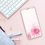 【幸福大輪ピンクガーベラ・桜色のぬくもり】🌸心に春の光を咲かせて💖愛と癒しを呼び込む、幸福エネルギー満ちる開運スマホ待受✨